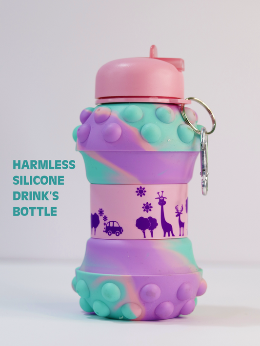 Kids Foldable Silicone Water Bottle-For Everyday Use