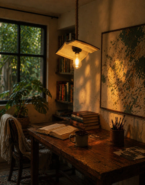 Aesthetic Real Book Hanging Light