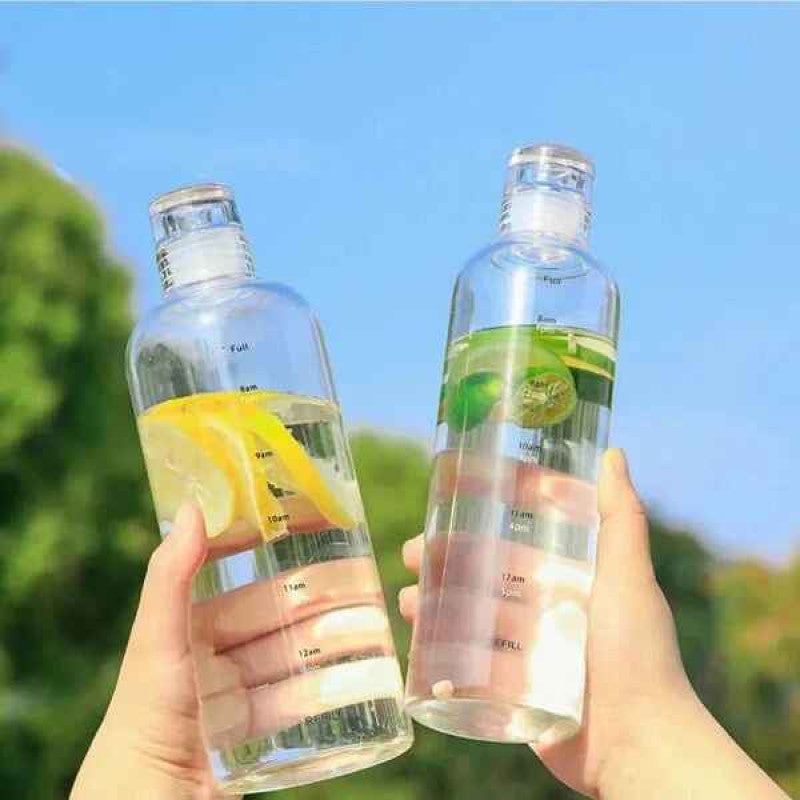 Time Marker Glass Water Bottle - Hydration Made Easy