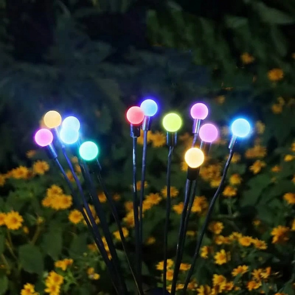 Solar Firefly Garden Lights Waterproof Outdoor Decorative Warm Light