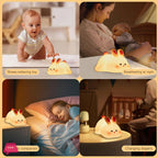 Silicon Rabbit Lamp Rechargeable Cute Bunny Night Lamp Touch Sensor