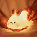 Silicon Rabbit Lamp Rechargeable Cute Bunny Night Lamp Touch Sensor