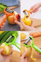 3 in 1 Rotary Potato and Carrot Peeler Slicer for Fruits and Vegetables