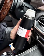 Stainless Steel Vacuum Flask Hot & Cold Thermos Bottle With Cups